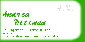 andrea wittman business card